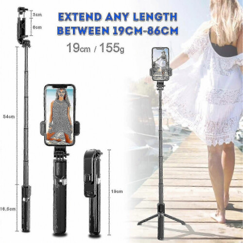 Selfie Stick Tripod, 4 In 1 Extendable Selfie Stick With Bluetooth Remote Release 360 Rotation 2