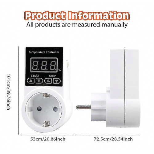 1pcs Thermostat Socket With Sensor, Digital Temperature Controller Socket, Waterproof Temperature S 2