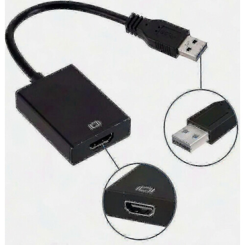 USB naar HDMI-adapter, USB 3.0/2.0 naar HDMI 1080p videokabel 1
