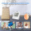 2 Pack Mini Digital Thermometer Hygrometer with Time for Home Office Nursing Room 3