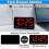 Digital Wall Clock 9inch Led Digital Clock Display With 12/24h Big Digits,small Silent Wall Clock (red) 2