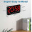 Digital Wall Clock 9inch Led Digital Clock Display With 12/24h Big Digits,small Silent Wall Clock (red) 4