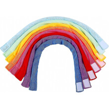 Paquete de 8 collares sensoriales para la dentición de niños: juguetes masticables de tela de rizo suave, alternativa absorbente a la ropa para mord
