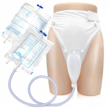 Draagbare urinezak met katheterkanaal 1000ml 2000ml voor mannen, vrouwen, ouderen, urine-incontinentie, bedlegerige patiënten