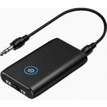 Trasmettitore e ricevitore Bluetooth 53 2 in 1 Adattatore audio Bluetooth wireless Aux da 35 mm con bassa latenza Ricevitore audio TV Riduzione del