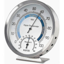 Analoge hygrometer en thermometer voor binnen - Hoogwaardige roestvrijstalen hygrometer en kamerthermometer voor een betrouwbaar en comfortabel binn