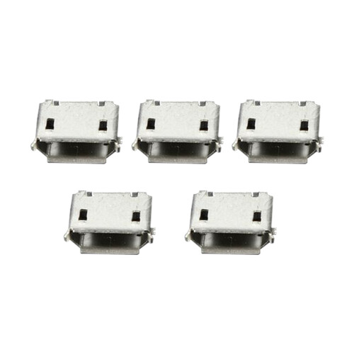 50 Stuks Micro-USB Type B Vrouwelijke 5Pin SMT Socket Jack Connector Poort PCB Board 1
