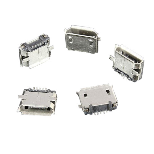 50 Stuks Micro-USB Type B Vrouwelijke 5Pin SMT Socket Jack Connector Poort PCB Board 2