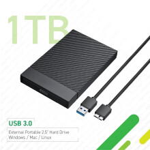 1TB /1000GB External Portable 2.5" Hard Drive HDD, Fast USB 3.0 :: 1Y Warranty