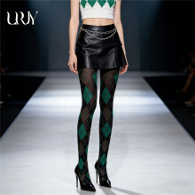 (1) Women Vintage Argyle Tights,120D Opaque Diamond Pattern Pantyhose, Slim Spring Autumn Hosiery