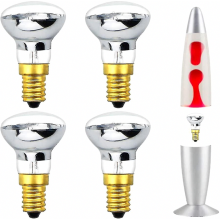 Lavalampe 25W E14 R39 Warmweiß Reflektorlampe, kleine Schraubfassung, Edison-Glühbirne (4 Stück) [Energieklasse C] wanan_Überraschungsgeschenk