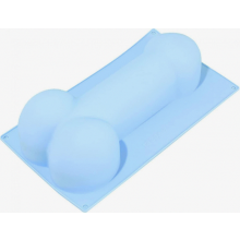 Moule en silicone rose/gris fantaisie en forme de parties génitales pour bonbons et desserts, idéal