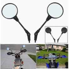 1pair Universal Folding Motorcycle Side Rearview Mirror 10mm Compatible With Kawasaki Klx250_Surprise Gift