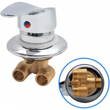 Duschkabinen-Mischbatterie, Messing-Duscharmatur, Umstellventil, verchromte Duschmischbatterie, G1/2"-Anschluss, Kaltwassermischer und Überraschungsg