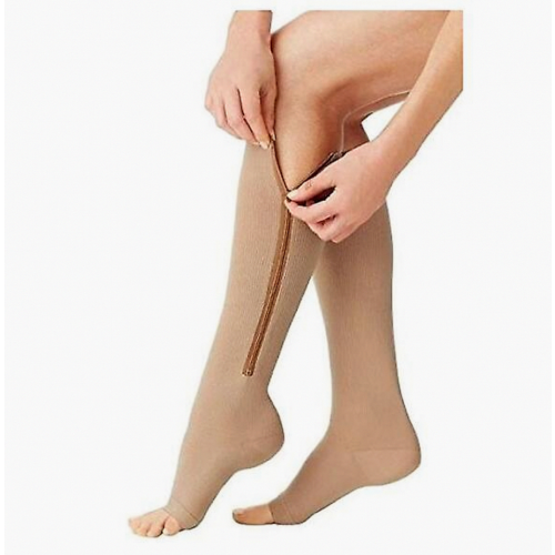 Chaussettes de compression à fermeture éclair - Bas de contention faciles à enfiler - Cadeau surpri