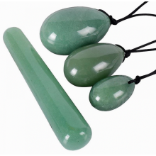 Set van 3 Yoni Eggs van natuurlijke jade, Kegel-oefeningen voor de bekkenbodemspieren en het versterken van het libido. Eierballen van Cyan_Surprise