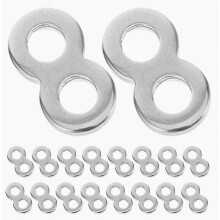 Lot de 100 attaches de table en acier inoxydable en forme de 8, connecteurs de table - Cadeau surpr