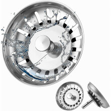 Set of 2 Stainless Steel Kitchen Sink Strainer Plugs, Compatible with Most Sinks_Surprise Gift