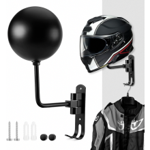 Motorcycle Helmet Holder & Rack - Wall Mount, 180 Degree Rotation, Double Hook Compatible Helmet, Coats, Caps, Hats, Motorcycle_Surprise Gift