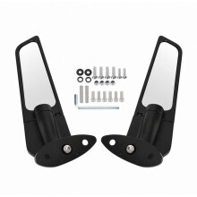 SWIVEL WING FIN REARVIEW MIRRORS Compatible KAWASAKI ZX-6R 01-04/09-15 NINJA 650 16-21_Surprise Gift