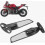 Espejo retrovisor de aluminio para motocicleta, alerón compatible con 2
