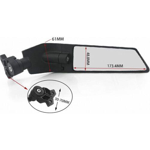 Espejo retrovisor ajustable para motocicleta Funce Wind Wing, compati 1