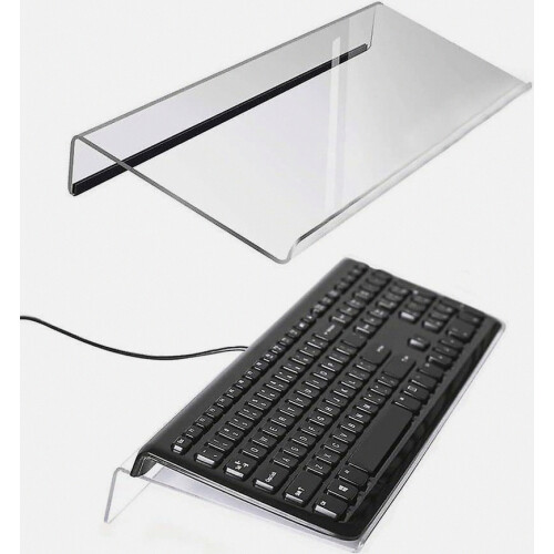 Ergonomic Acrylic Keyboard Stand, Clear Tilted Riser Compatible Typing and Gaming_Surprise Gift