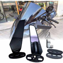 SKUNTUGUANG 2PCS Motorcycle Rearview Mirror Wind Wing Side Mirrors, Compatible with KAWASAKI NINJA 250 300 400 650 H2 H4_Surprise Gift