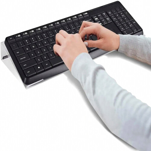 Ergonomic Acrylic Keyboard Stand, Clear Tilted Riser Compatible Typing and Gaming_Surprise Gift 2