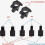Καθρέφτες οπισθοπορείας μοτοσικλέτας 7/8", ρύθμισ 5