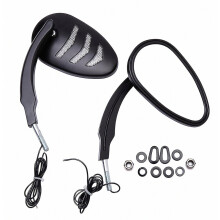 Side Rearview Mirror with LED Turn Signal Compatible Harley Davidson Dyna and Softail_Surprise Gift