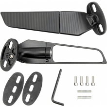 2pcs Motorcycle Side Mirror, Adjustable Rotating Wind Wing Mirror Compatiblement Compatible with Ninja 250, 300, H2, H4_Surprise Gift