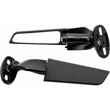 2Pcs Modified Motorcycle Wing Rearview Mirrors, Adjustable Rotating Side Mirrors Wind Swivel Wing Mirrors, Multi-Angle, Compatible with Ninja 250, 30