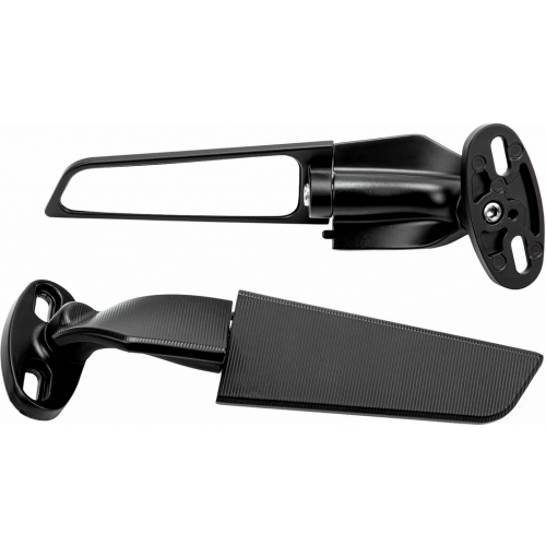 2Pcs Modified Motorcycle Wing Rearview Mirrors, Adjustable Rotating Side Mirrors Wind Swivel Wing Mirrors, Multi-Angle, Compatible with Ninja 250, 30