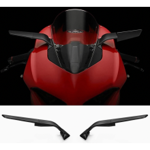 Motorcycle Side Rear View Mirrors, Adjustable Rotating Windwing Rearview Mirror Compatible with Ducati Panigale V2 955, Panigale V4 1100 2020-2022 (B