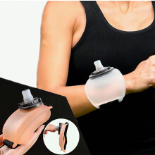 Adjustable Wrist Sports Water Bottles,Wearable HandsFree Silicone 7 Oz Running Water Bottle,Running Water Bottle,Sports Portable Fitness Cycling Mara