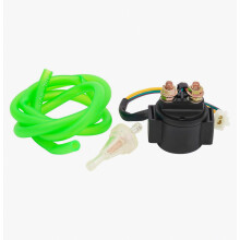 Relè solenoide avviamento Filtro carburante Tubo carburante da 1 m Compatibile con motore GY6 a 4 tempi 50cc 150cc 200cc 250cc ATV Moto da cross Scoo