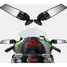Motorcycle Rear View Mirrors, Wind Wing Adjustable Rotating Side Mirrors Compatible with Ninja 400, NINJA 650, ZX6R ZX-636, ZX10R 2018-2022_Surprise