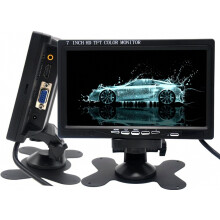 Padarsey 7 Inch Monitor HDMI - 1024x600 HD TFT LCD Screen Display AV VGA Input Built in Speaker Compatible Raspberry Pi 3 Model B+ 3B CCTV Computer P