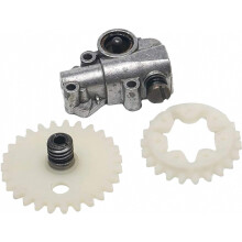 Kit pompe à huile, vis sans fin et roue dentée compatible avec tronçonneuses Stihl 028, 038, 048, M