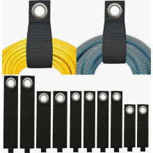 Heavy-Duty Storage Straps (Assorted 10 Pack) - Extension Cord Storage, Organizer, Cord Wrap Keeper, Cable Straps Compatible Tools, Hoses, Rope, RV, W