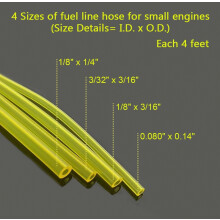 Kit de mangueras de combustible HUZTL de 3/32" x 3/16", 1/8" x 3/16",