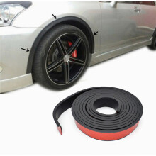 Fender Flare Edge Trim,1.2"(3CM)*4.9FT*2PCS Car Wheel Eyebrow Arch Trim Lips Strip Fender Flare Protector Universal Rubber Wheel Eyebrow Protector_Su