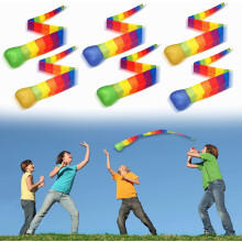 Palline di schiuma Catch Tail, morbide, arcobaleno, ideali per giocare, per sport e parchi giochi. Palline colorate a forma di meteora con code arcob