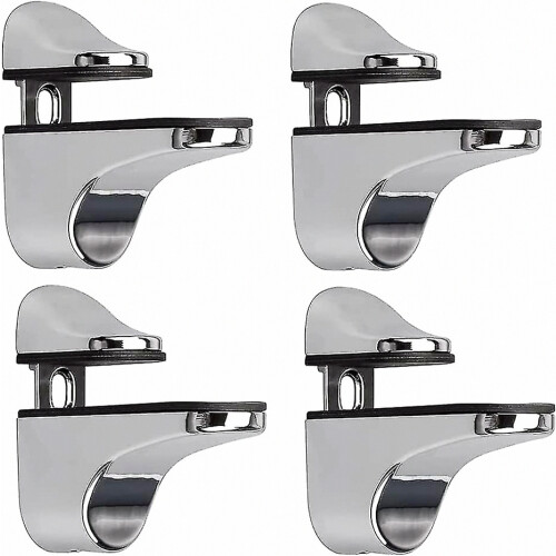 Multi functional glass bracket set -4 wall mounted adjustable clips_Surprise Gift