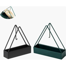 Lot de 2 supports pour spirales anti-moustiques, brûleur à encens triangulaire en métal, avec plate