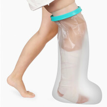Protection étanche pour plâtre, compatible avec la douche (mollet), extra large, idéale pour les pi
