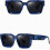 Gafas de sol rectangulares retro compatibles con mujeres, modernas, e 5