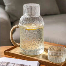 Carafe et verre de chevet vintage ZWMBYN, carafe en cristal de 2,5 L avec verre assorti, compatible