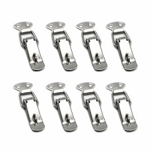 Tool Box Hasps, 8PCS Metal Toggle Latch Cabinet Trunk Trailer Locks Latches 90-Degree Tool Box Locks Latches Toggle Latch Clamp with locking hole_Sur
